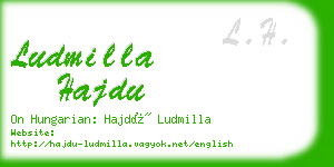 ludmilla hajdu business card